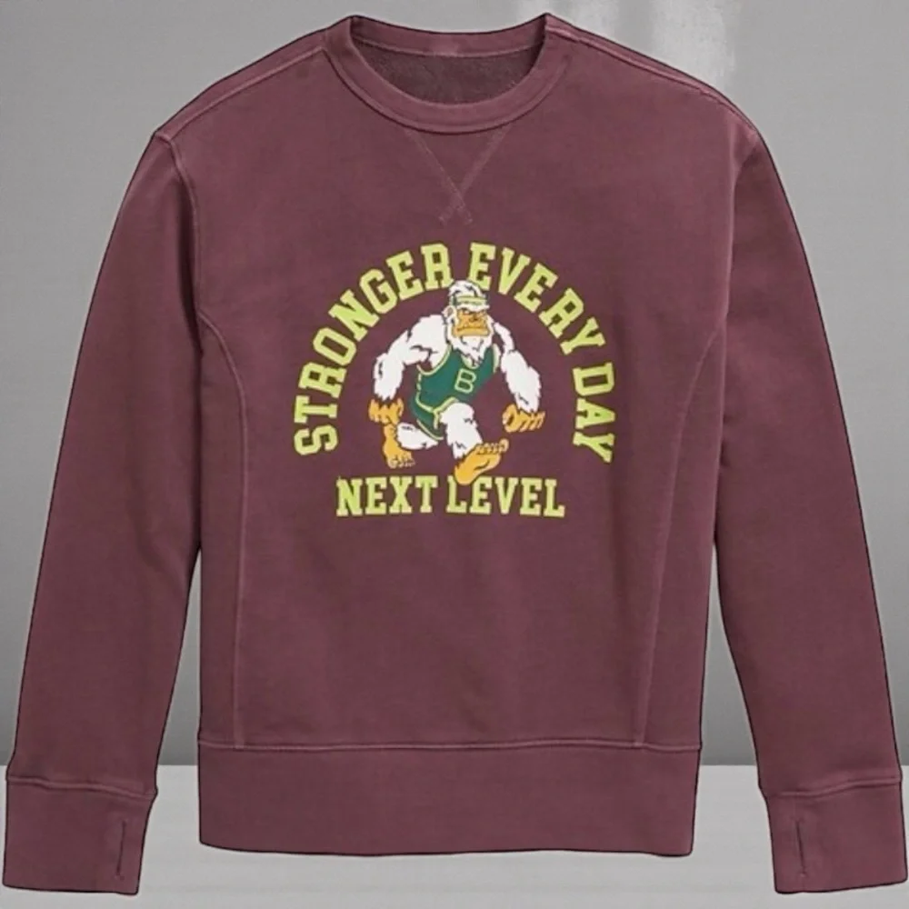 Old Navy Burgundy Kids Sweatshirt with Motivational Graphic